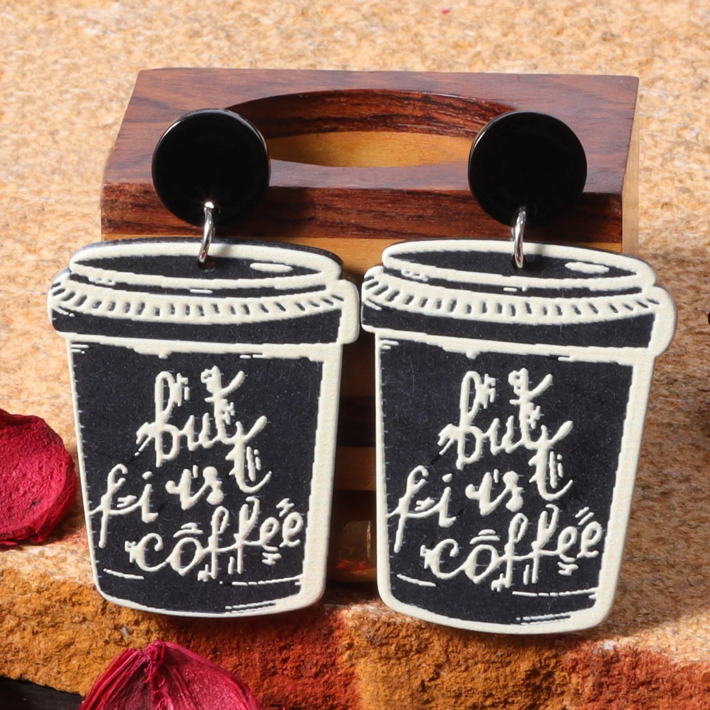 But First Coffee Earrings