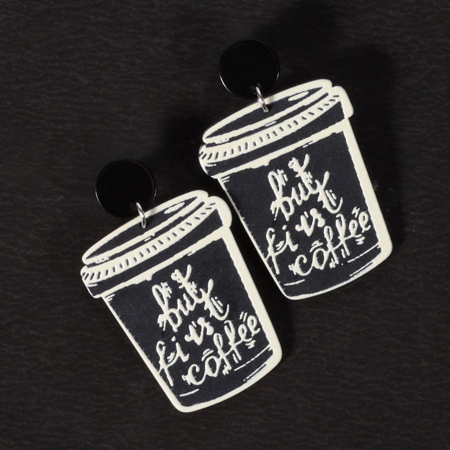 But First Coffee Earrings