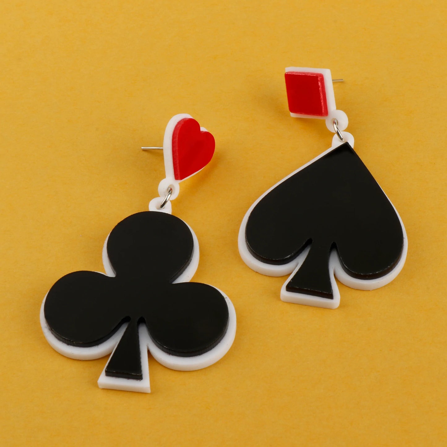 Clubs and Spades , Diamond and Hearts  Earring